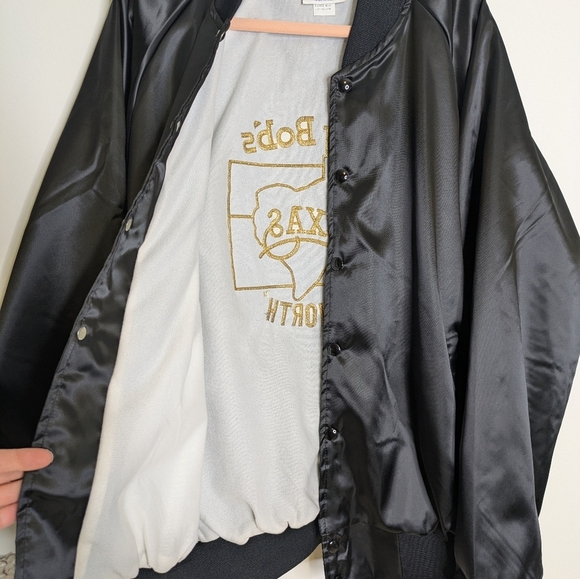 Billy Bob's Texas Ft. Worth Deadstock XL Womens Satin Embroidered Bomber Jacket - Picture 13 of 13